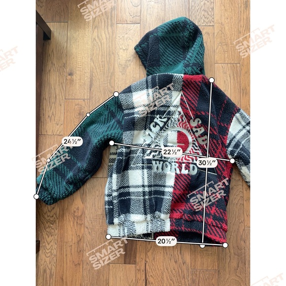 Dolls Kill X Daria Plaid Fleece Jacket with Graphic Design - Picture 7 of 13